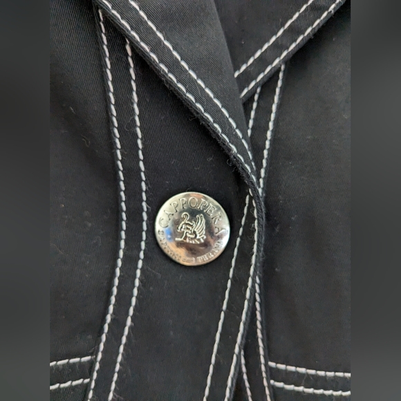 Cappopera Jeans Stitched Black Jacket Metallic Patter Size S - Picture 8 of 9